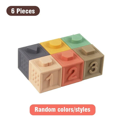 Baby Early Learning Silicone Building Blocks Montessori Toys
