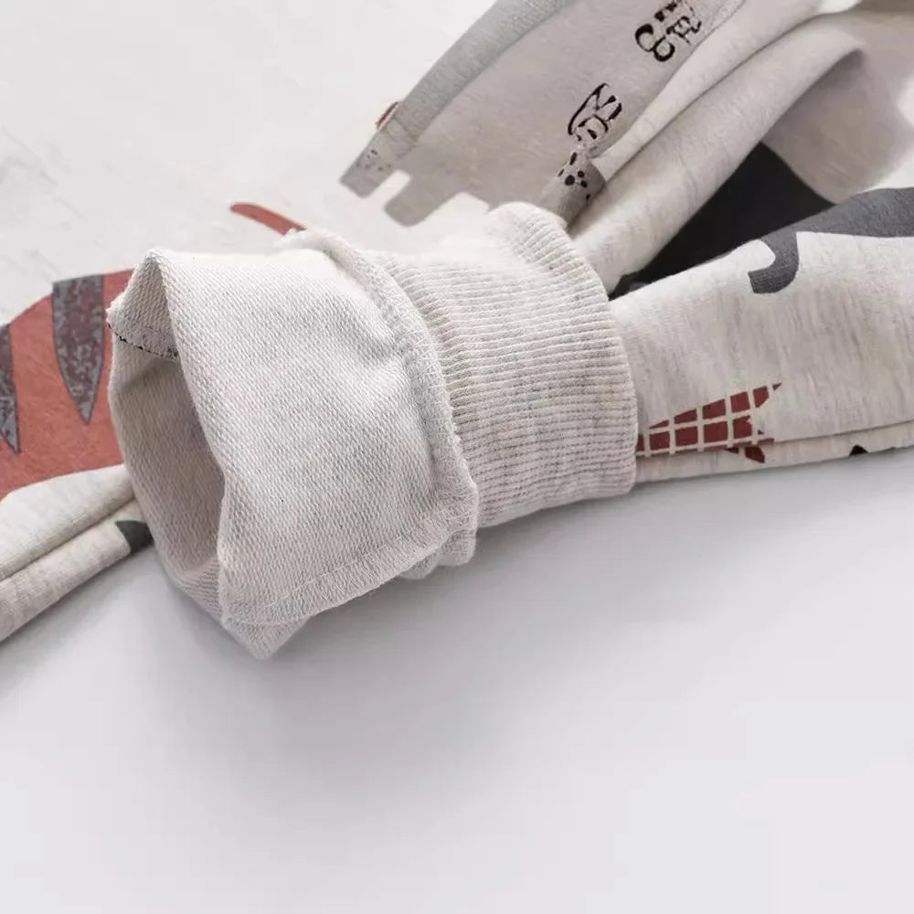 Cartoon Dinosaurs Printed Children's Cotton Sweatpants