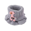 Kids Warm Thick Cartoon Giraffe Knit Scarfs Neck Sets childrensterritory