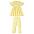 Girls Half Sleeves Summer Yellow Clothing Set childrensterritory