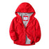 Kids Boys Solid Color Windproof Hooded Jacket childrensterritory