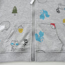 Cartoon Animal Print Cotton Zipper Hoodies for Little Boys childrensterritory