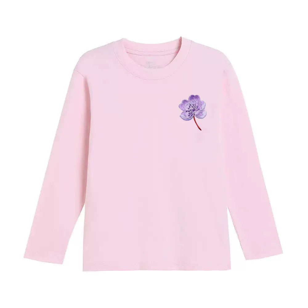 Kids' Solid Color Long-Sleeve Soft T-Shirts
