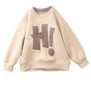 "HI" Letter Printed Kids Boys Warm Fleece Sweatshirts childrensterritory