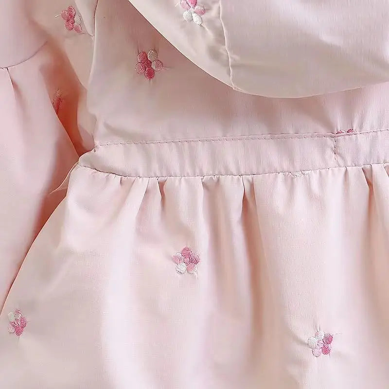 Toddler Girls Hooded Trench Coat for Spring Autumn