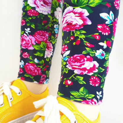 Kids Girl Floral Print Slim Fit Leggings/Trousers childrensterritory