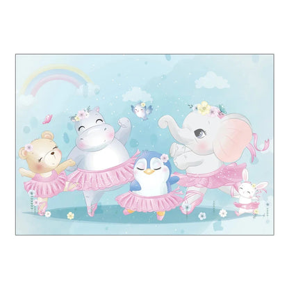Cartoon Animal Pattern Non-slip Children Rooms Carpets