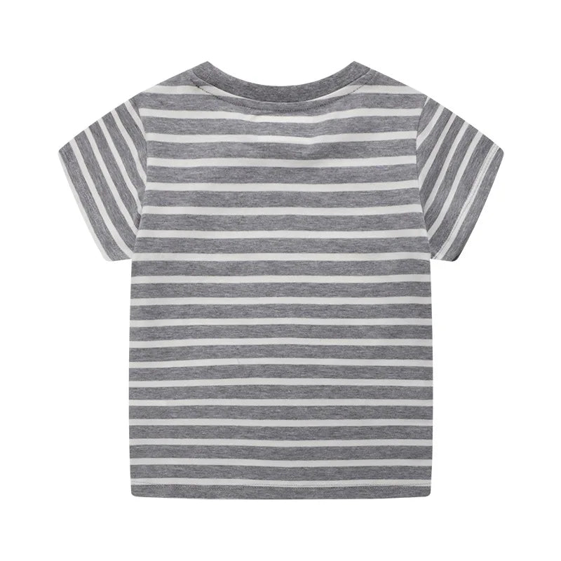 Boys Cartoon Print Summer Casual T-Shirt childrensterritory