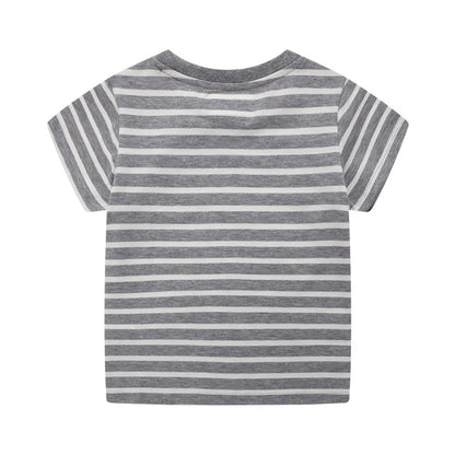 Boys Cartoon Print Summer Casual T-Shirt childrensterritory