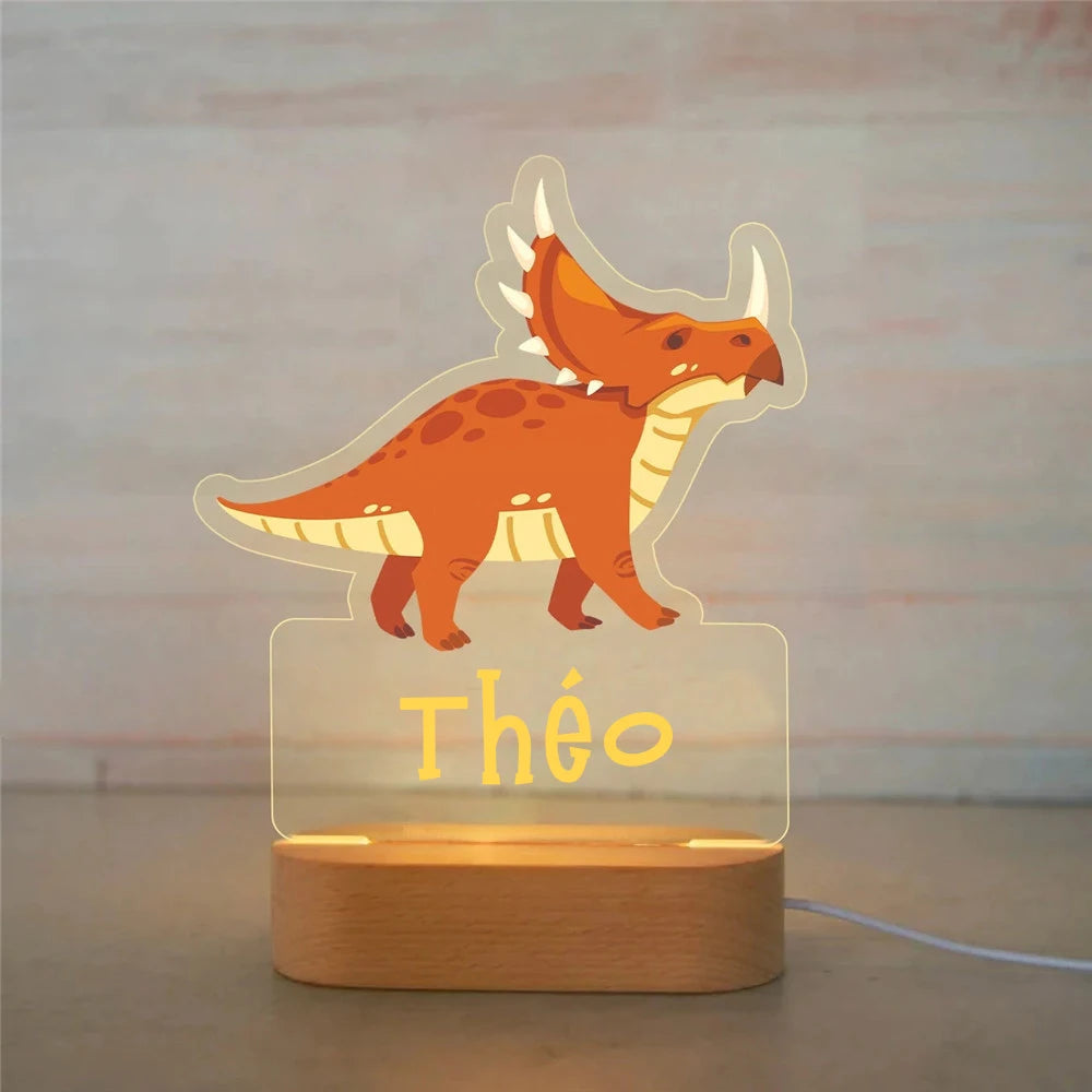 Personalized Cartoon Animal Design Night Light for Kids Room childrensterritory