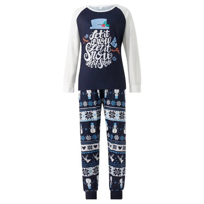 Snowflake Snowman Print Family Matching Christmas Pajamas