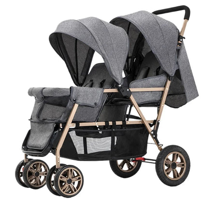 Lightweight Front &amp; Back Seats Baby Pushchair