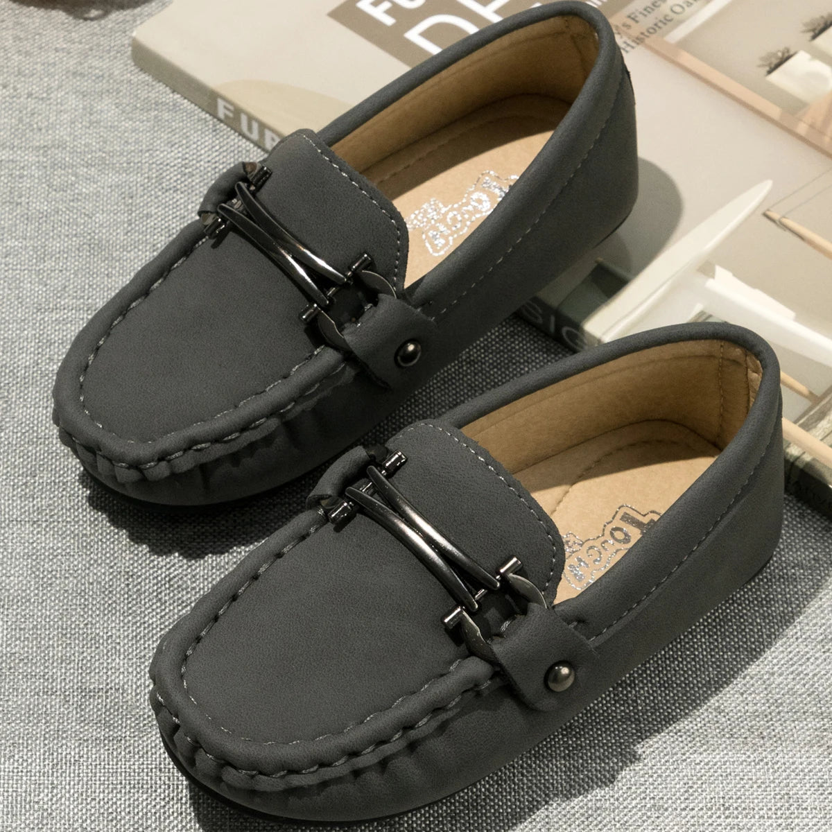 Kids Casual Breathable Leather Shoes for Spring Summer