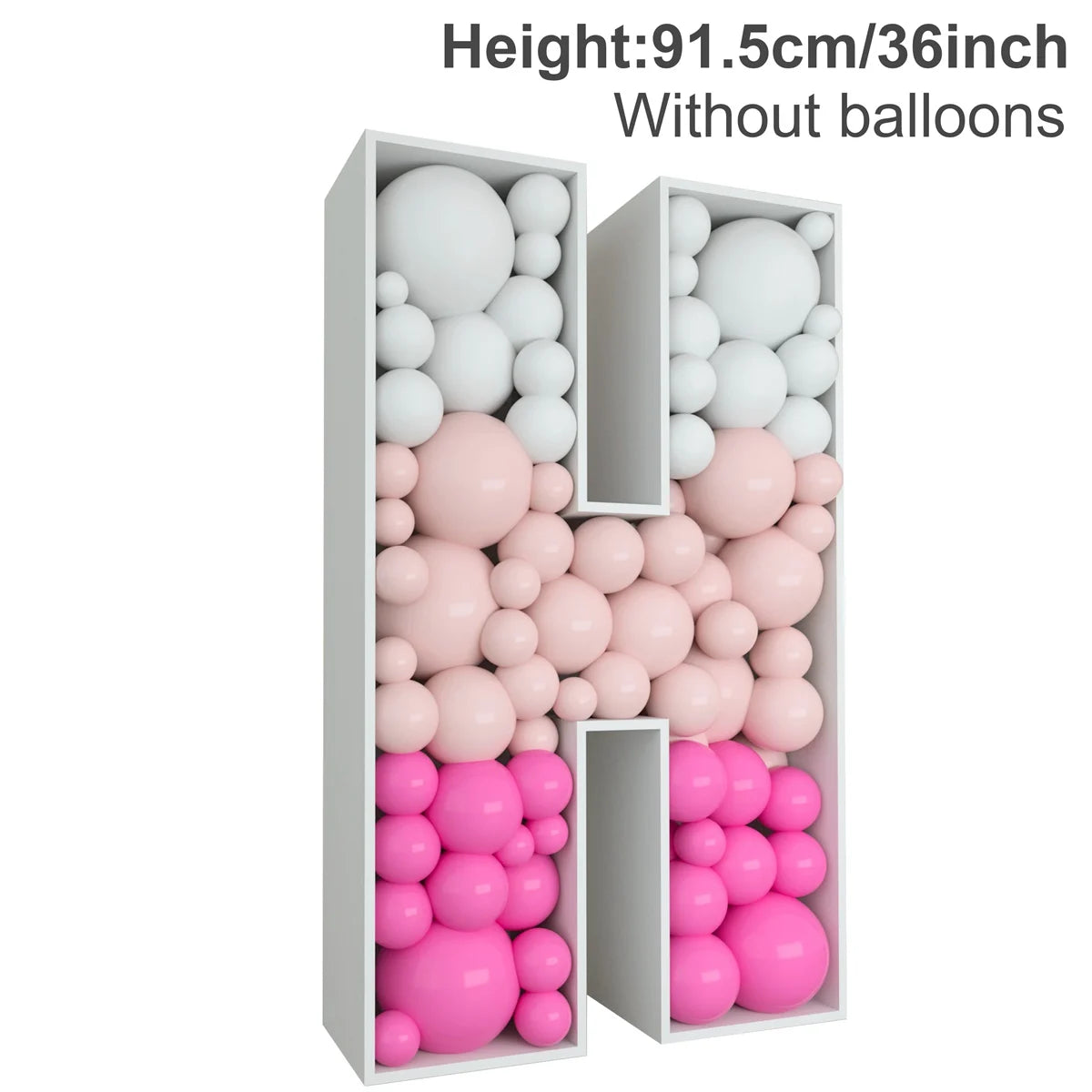 91.5CM Balloon Mosaic Letter Frame Box for Birthday, Baby Shower childrensterritory