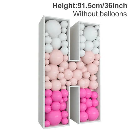 91.5CM Balloon Mosaic Letter Frame Box for Birthday, Baby Shower childrensterritory