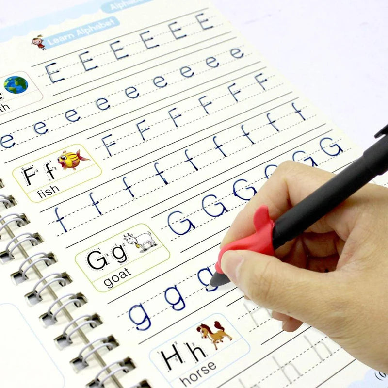 Kids 4pcs Reusable Sank Magic Practice English Version Copybook childrensterritory