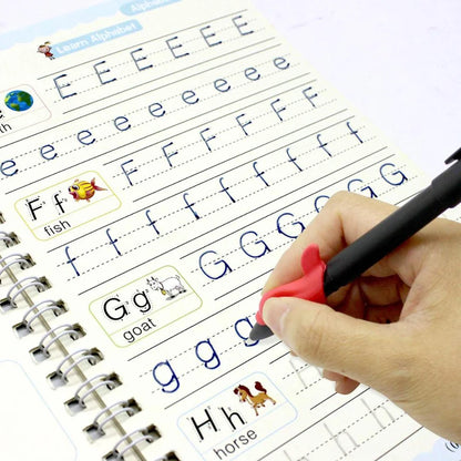 Kids 4pcs Reusable Sank Magic Practice English Version Copybook childrensterritory