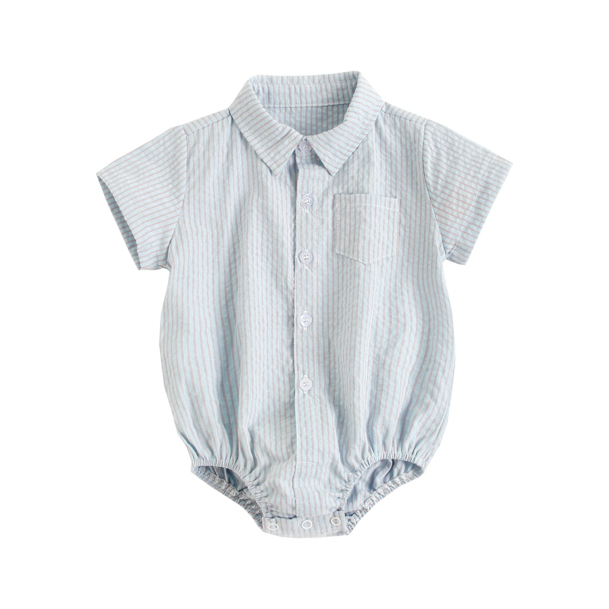 Plaid Cotton Baby Boys Short Sleeve Summer Bodysuit childrensterritory