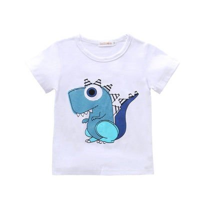 Kids Boys Dinosaur Print Summer T Shirt and Shorts Set childrensterritory