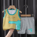 2PCS Cotton T-Shirts and Shorts Set for Toddler Boys Girls childrensterritory