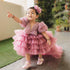 Fluffy High-Low Tiered Princess Birthday Party Gown for Girls childrensterritory