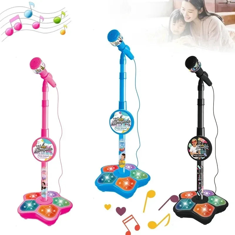 Karaoke Song Microphone with Stand for Kids Birthday Gift childrensterritory