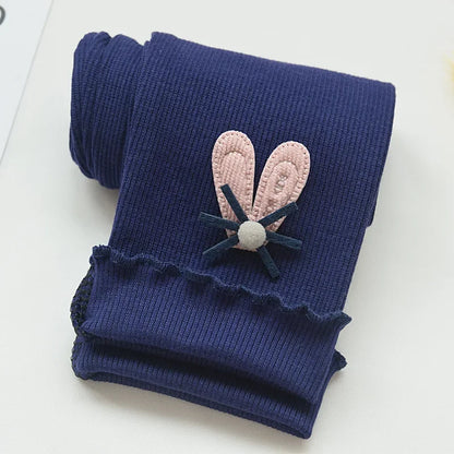 Kids Girls Elastic Waist Casual Cotton Leggings childrensterritory