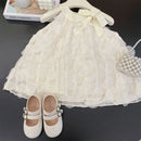 Little Girls' Bow Fold Sleeveless Princess Dress for Summer childrensterritory