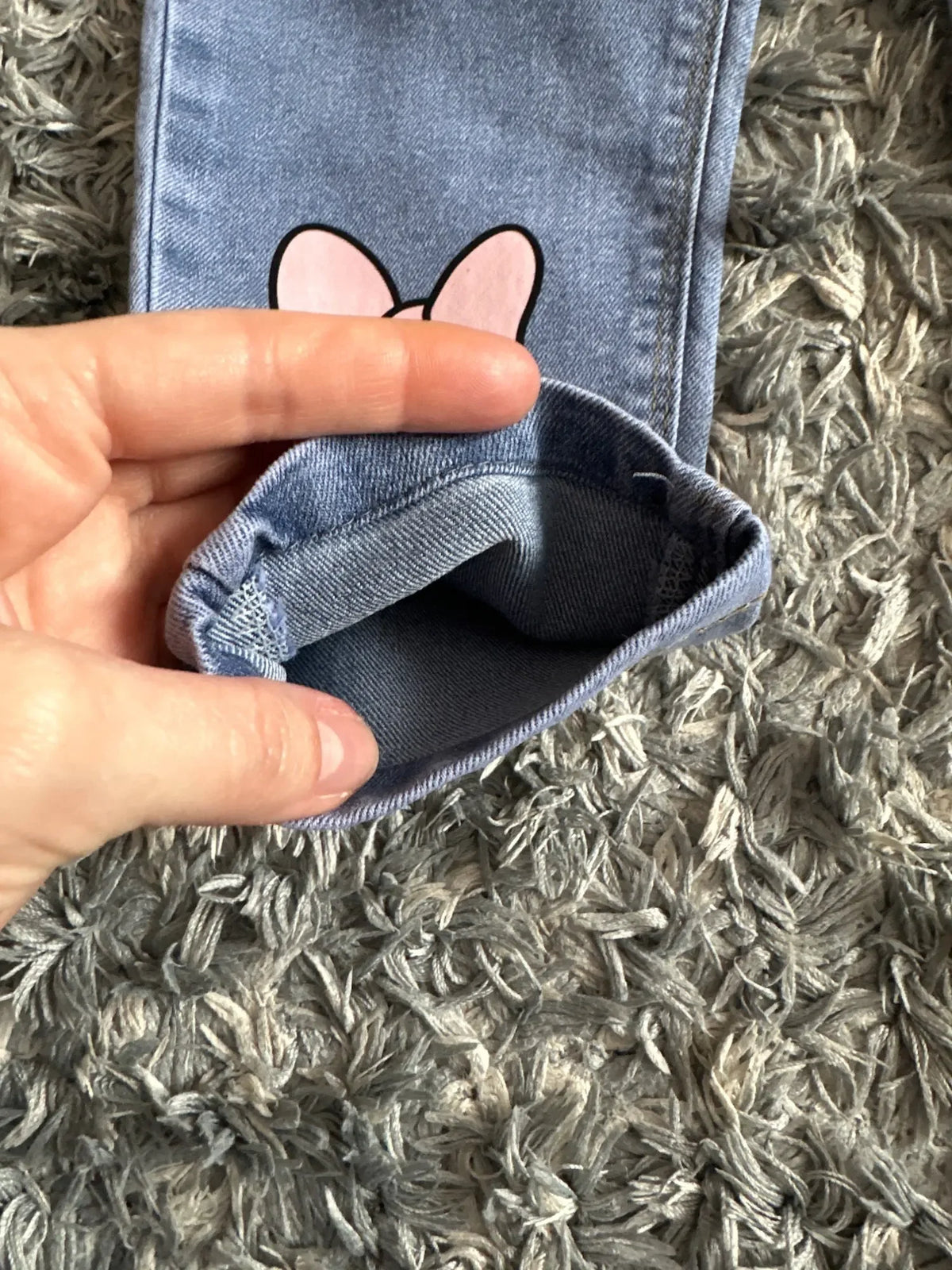 Kids Girls Cartoon Design Denim Trousers childrensterritory