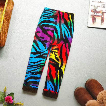 Plus Velvet Printed Kids Girls Winter Leggings childrensterritory