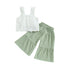 Sleeveless Lace Top and Wide Leg Pants Set for Kid Girls childrensterritory