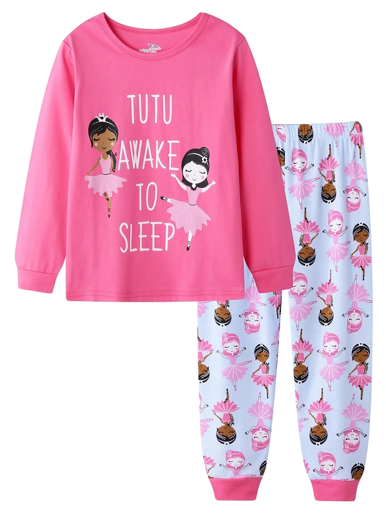 Cartoon and Letter Print Toddler Boys Girls Pajamas Sets childrensterritory