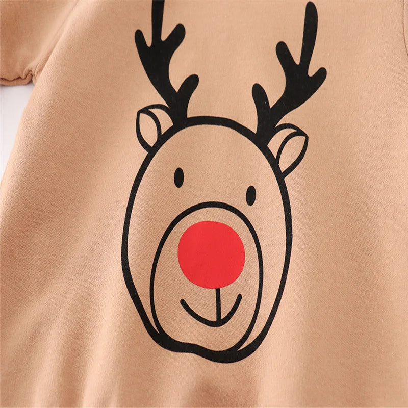 Cartoon Animal Print Long Sleeve Kids Boys Sweatshirts