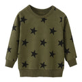 Kids Boys Stars Print Warm Winter Sweatshirts