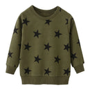 Kids Boys Stars Print Warm Winter Sweatshirts