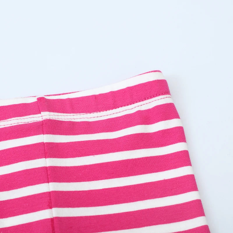 Cute Heart Striped Design Cotton Pants For Girls childrensterritory