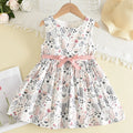 Kid Girls Floral and Butterfly Print Summer Dresses childrensterritory