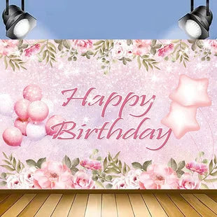 Glitter Diamond Customized Happy Birthday Background Photo Props childrensterritory