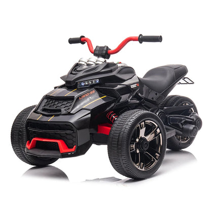 Kids 12V Ride On Three-Wheel Electric Car with Lights, Music childrensterritory