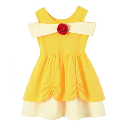 Kids GIrls Disney Princess Birthday Party Costume for Summer childrensterritory