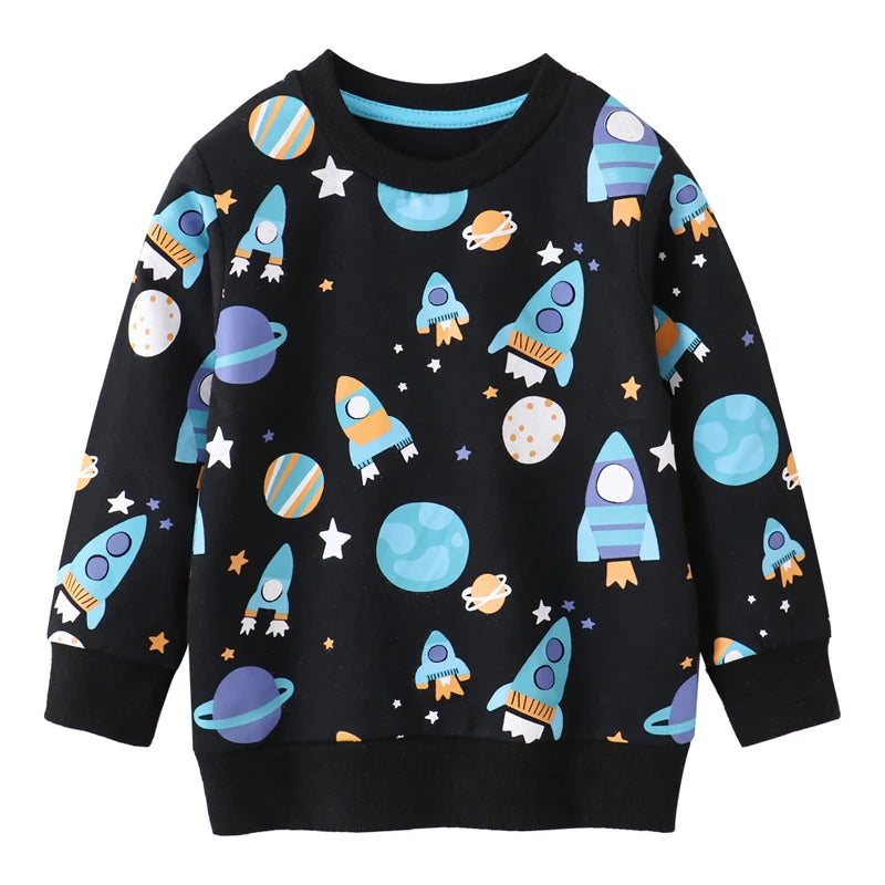 Girls White Casual Cotton Sweatshirts childrensterritory