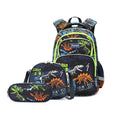Dinosaur Print Kids Backpack Set with Lunch Box Pencil Case childrensterritory