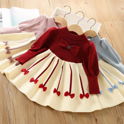 Girls’ Elegant Princess-Style Winter Dresses childrensterritory