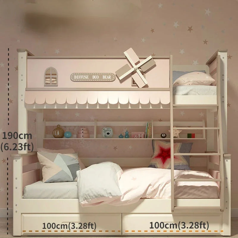 Luxury Kids Bunkbed with Ample Storage Space childrensterritory