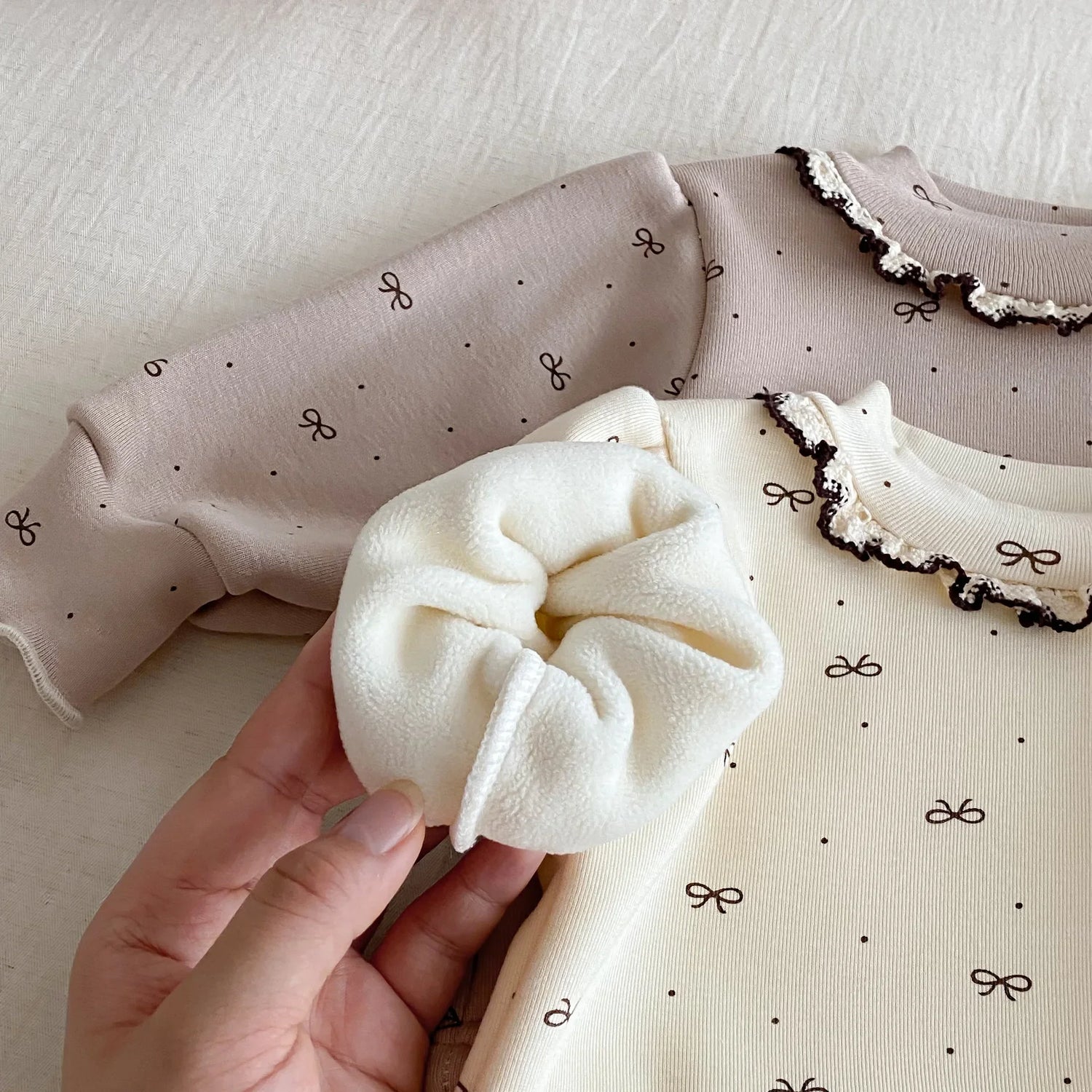 Girls’ Long-Sleeved Collar Design Winter Tops childrensterritory