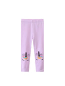Kids Girls Cartoon and Floral Print Cotton Leggings/Trousers childrensterritory