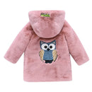 Faux Fur Long Sleeve Hooded Warm Long Coat For Girls childrensterritory