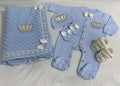 5pcs Sequin Bling Crown Design Baby Girl Welcome Home Outfits childrensterritory