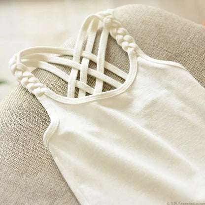 Kids Girls Cotton Camisole Knitted Tank Tops childrensterritory