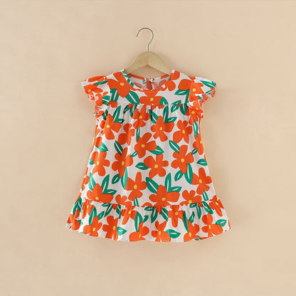 Kids Girls Floral Summer Princess Party Dresses childrensterritory
